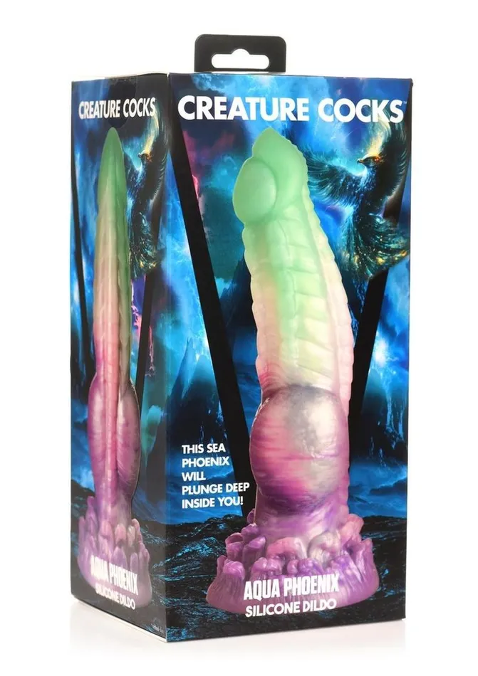 Creature Cocks Aqua Phoenix Silicone Dildo Creature Cocks Dildos