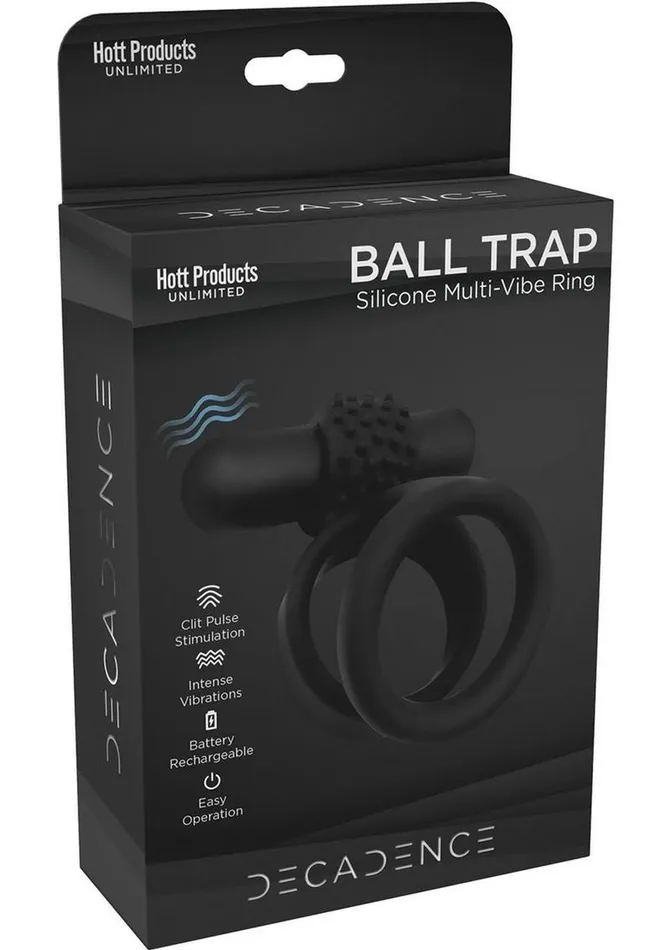 Decadence Male Sex Toys Decadence Ball Trap Silicone Cock and Ball Strap