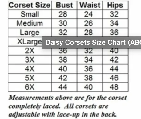 Dildos DAISY CORSET Clear Under Bust Bustier Cincher7 Colors Available