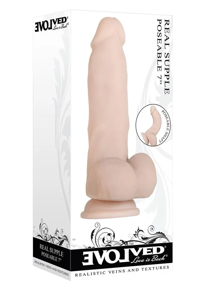 Evolved Dildos Real Supple Poseable Dildo with Balls