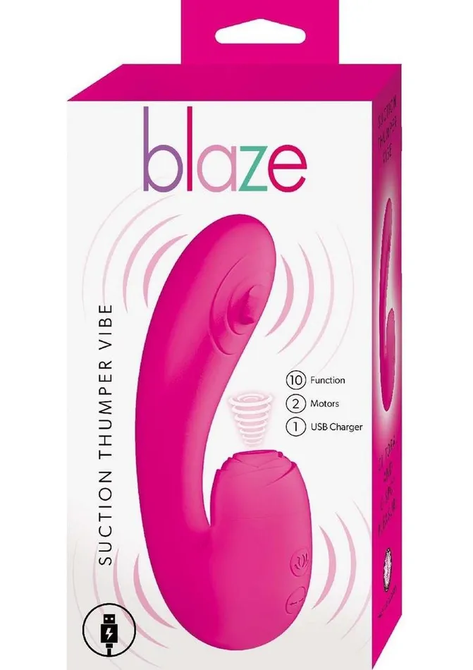 Female Sex Toys Blaze by Nasstoys Blaze Suction Thumper Rechargeable Silicone Vibrator Clitoral Stimulator