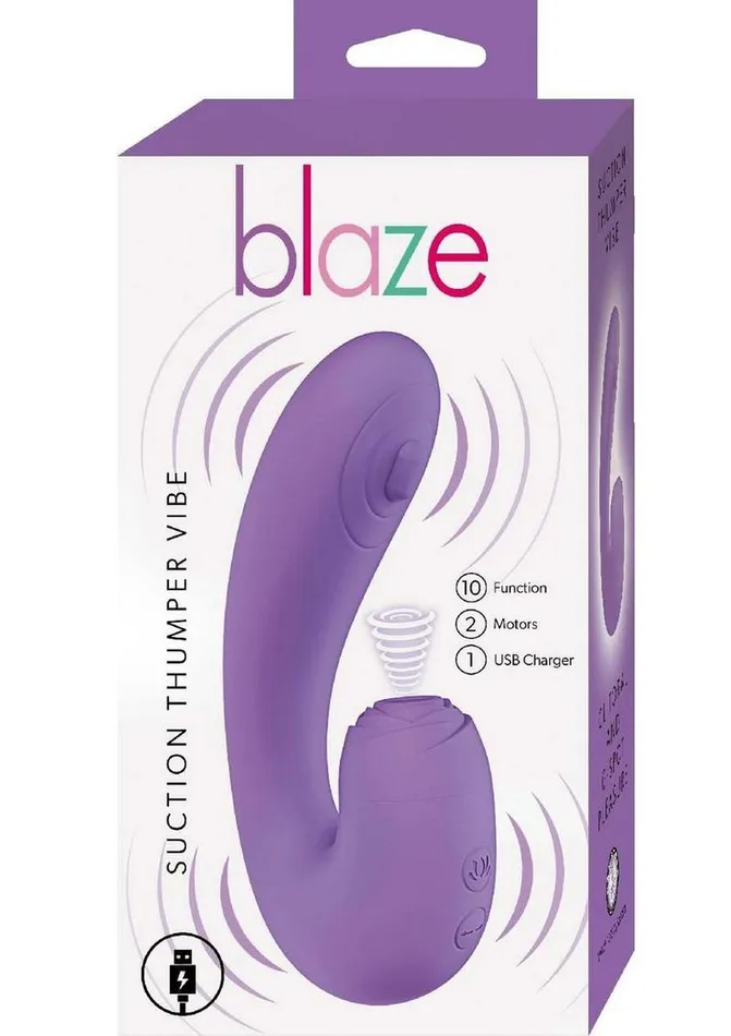 Female Sex Toys Blaze by Nasstoys Blaze Suction Thumper Rechargeable Silicone Vibrator Clitoral Stimulator