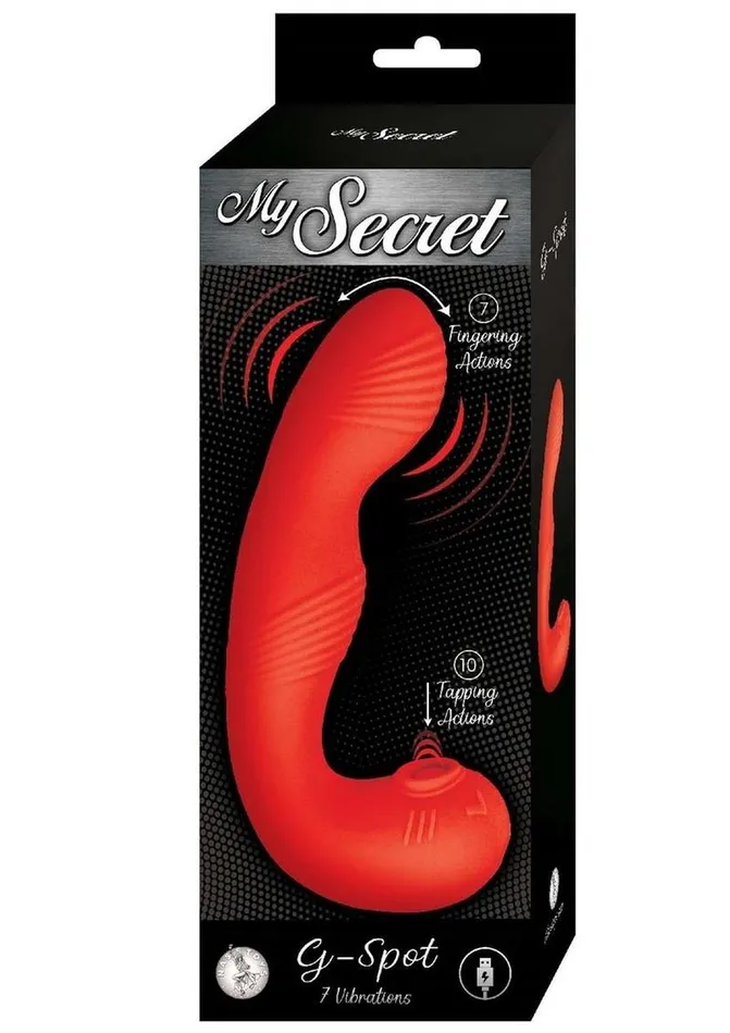 Female Sex Toys My Secret GSpot Rechargeable Silicone Vibrator with Clitoral Stimulator My Secret