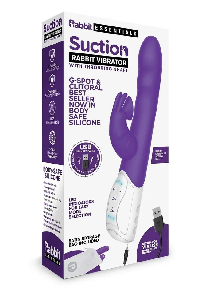 Female Sex Toys Rabbit Essentials Silicone Rechargeable Clitoral Suction Rabbit Rabbit Essentials