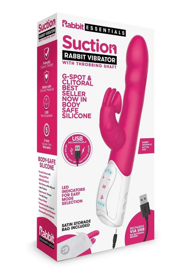 Female Sex Toys Rabbit Essentials Silicone Rechargeable Clitoral Suction Rabbit Rabbit Essentials