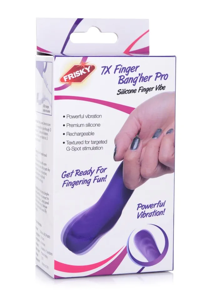 Frisky 7x Finger Bangher Pro Silicone Rechargeable Finger Vibrator Frisky Female Sex Toys