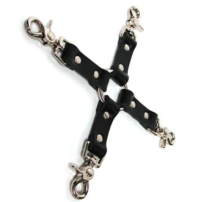 KinkLab Leather Hog Tie Straps Black Kinklab Restraints
