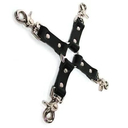 KinkLab Leather Hog Tie Straps Black Kinklab Restraints KinkLab Leather Hog Tie Straps Black Kinklab Restraints