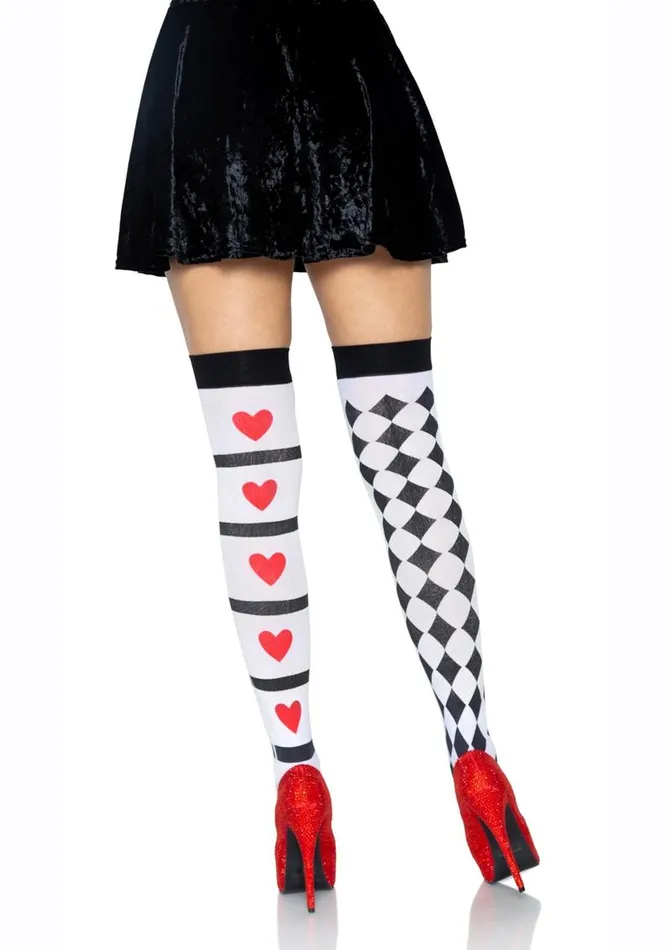 Leg Avenue Dildos Leg Avenue Harlequin and Heart Thigh High