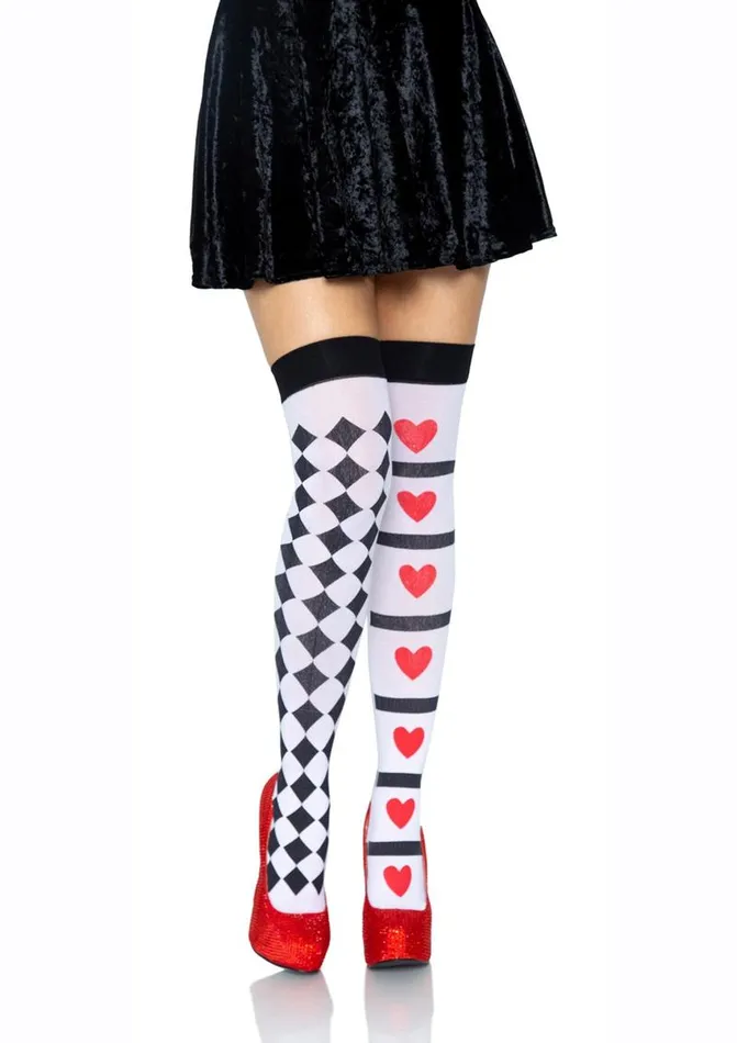Leg Avenue Dildos Leg Avenue Harlequin and Heart Thigh High