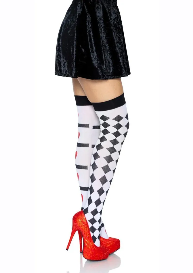 Leg Avenue Dildos Leg Avenue Harlequin and Heart Thigh High