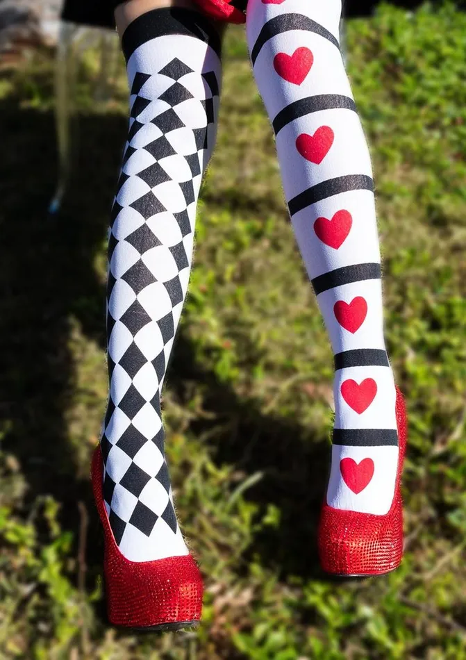 Leg Avenue Dildos Leg Avenue Harlequin and Heart Thigh High