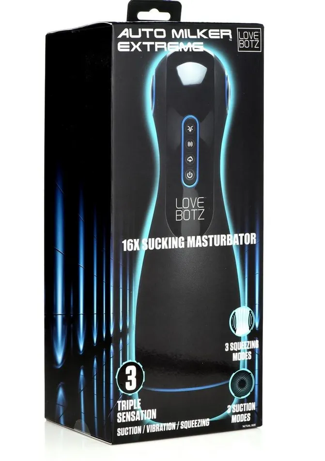 Lovebotz Auto Milker Extreme Rechargeable 16x Sucking Masturbator Lovebotz Male Sex Toys