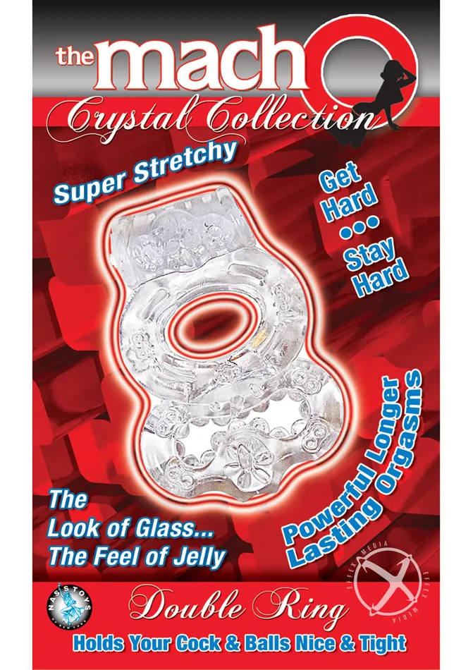 Macho Male Sex Toys The Macho Crystal Collection Double Ring Vibrating Cock Ring Macho Male Sex Toys The Macho Crystal Collection Double Ring Vibrating Cock Ring