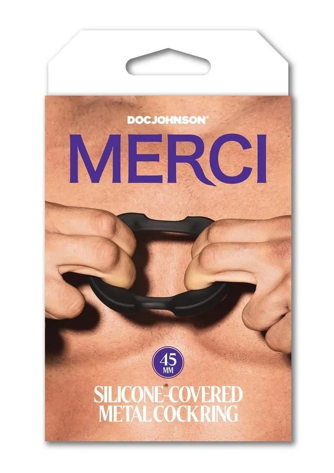 Male Sex Toys Merci Merci Silicone Covered Metal Cock Ring