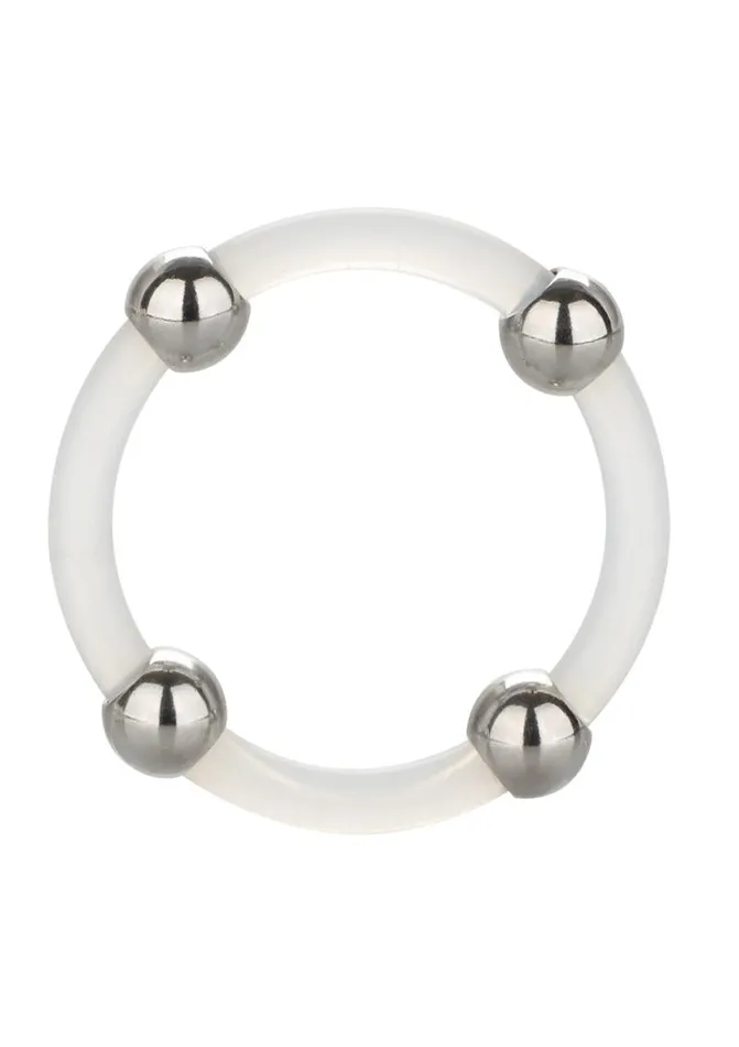 Male Sex Toys Steel Beaded Silicone Cock Ring Rings