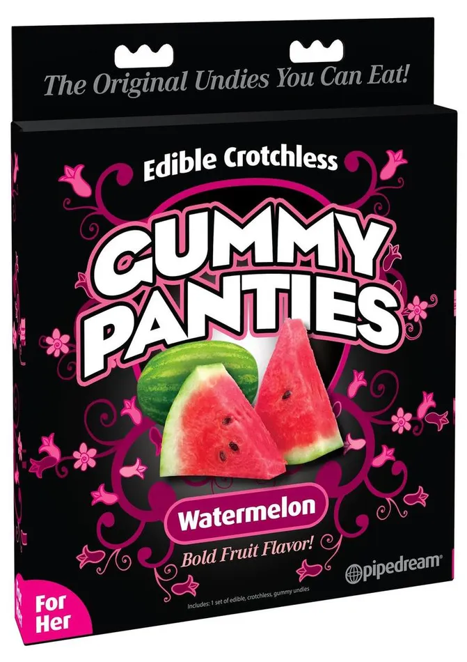 Pipedream Vibrators Edible Crotchless Gummy Panties Watermelon