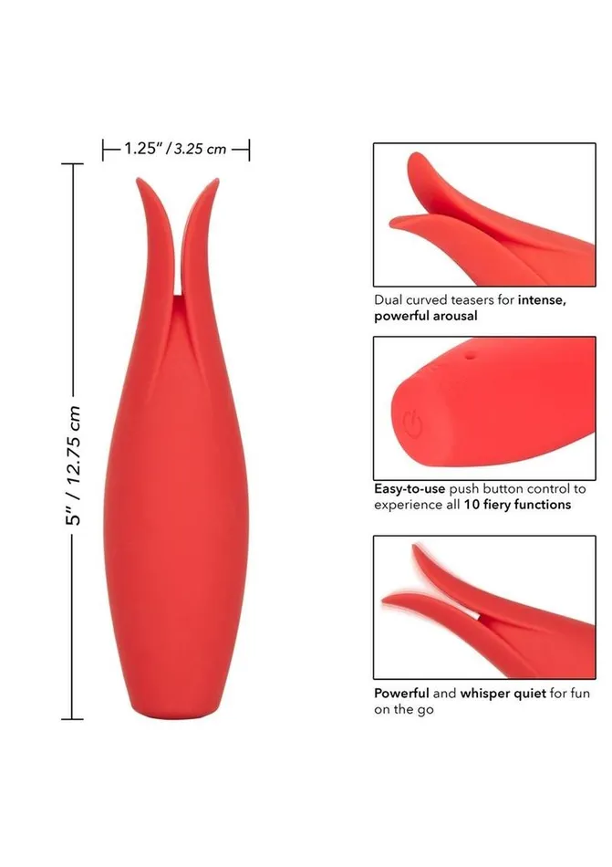 Red Hot Female Sex Toys Red Hot Fury Rechargeable Silicone Vibrator with Clitoral Stimulation Red Hot Female Sex Toys Red Hot Fury Rechargeable Silicone Vibrator with Clitoral Stimulation