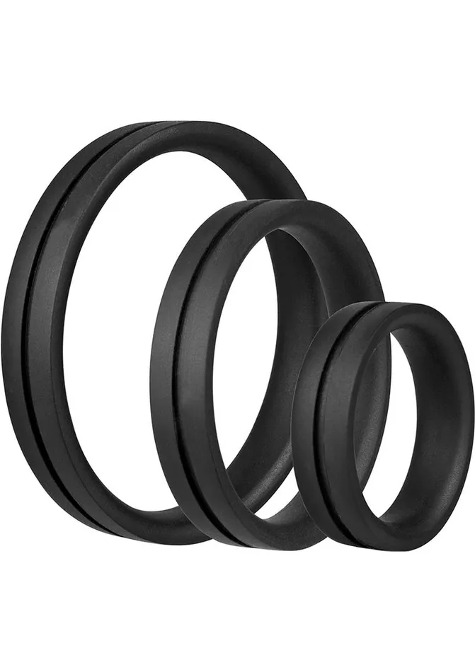 Ringo Pro X3 Silicone Cock Rings Set Waterproof RingO Female Sex Toys