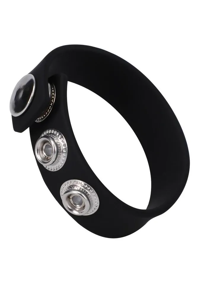 Rock Solid The Silicone 3Snap Adjustable Cock Ring Rock Solid Male Sex Toys