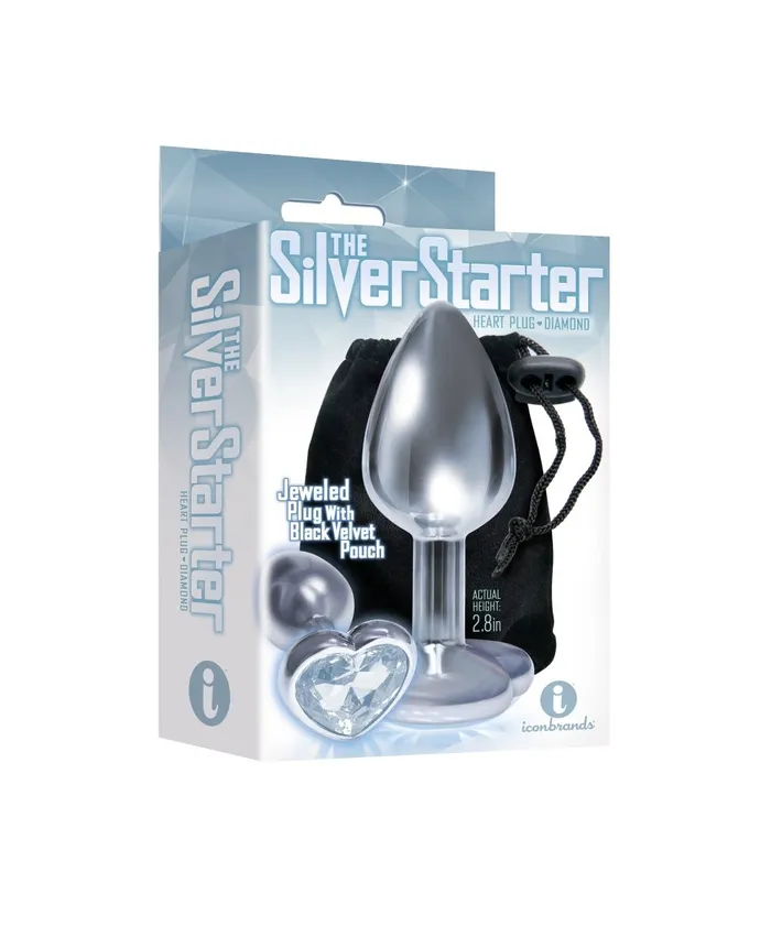 Anal Icon Brands The 9s the Silver Starter Heart Bejeweled Stainless Steel Plug Anal Icon Brands The 9s the Silver Starter Heart Bejeweled Stainless Steel Plug