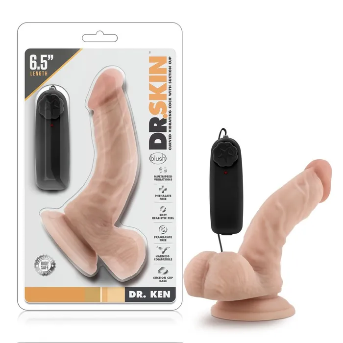 Blush Novelties Female Sex Toys Dr Skin Dr Ken 65 Inch Vibrating Cock With Suction Cup Vanilla Blush Novelties Female Sex Toys Dr Skin Dr Ken 65 Inch Vibrating Cock With Suction Cup Vanilla