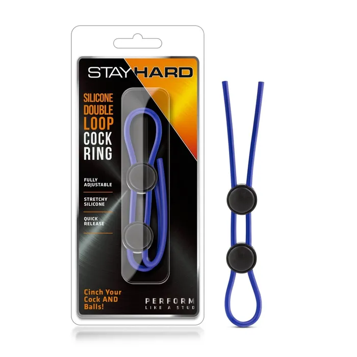 Blush Novelties Male Sex Toys Stay Hard Silicone Double Loop Cock Ring