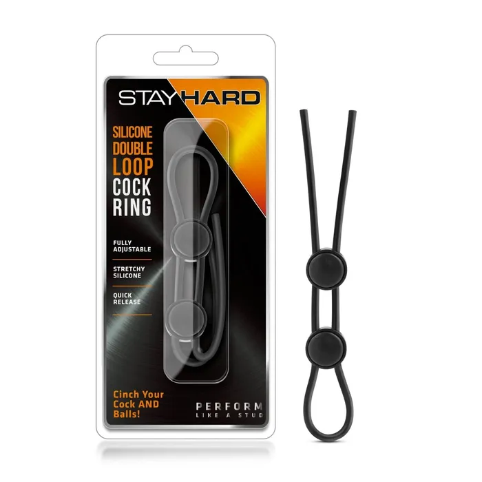 Blush Novelties Male Sex Toys Stay Hard Silicone Double Loop Cock Ring