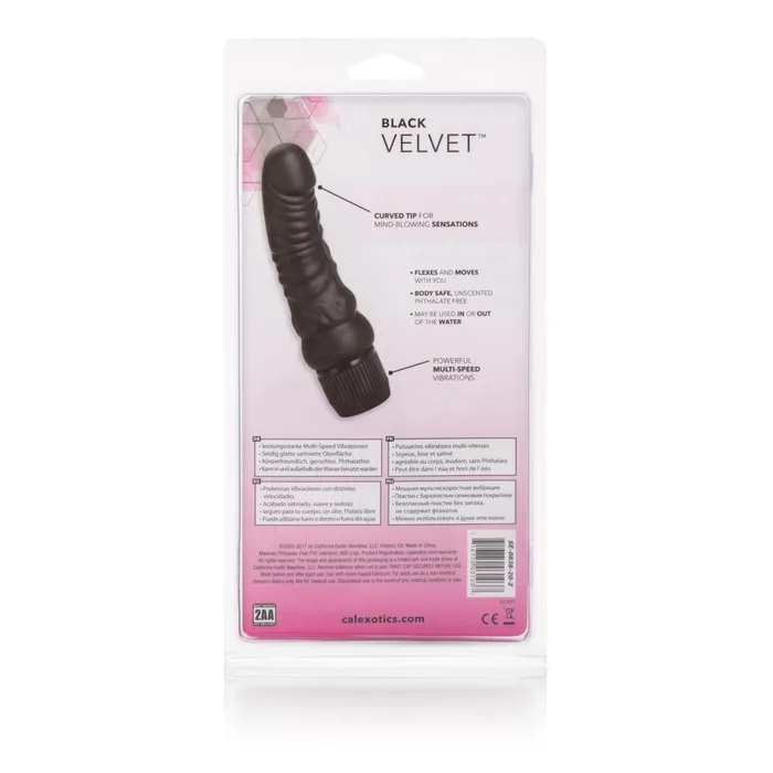CalExotics Dildos Black Velvet 625 Inches Veined Dong