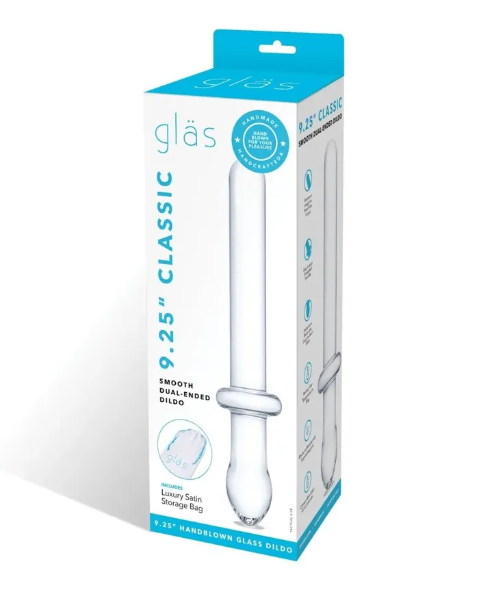 Dildos Glas 925 Inch Classic Smooth DualEnded Dildo Clear