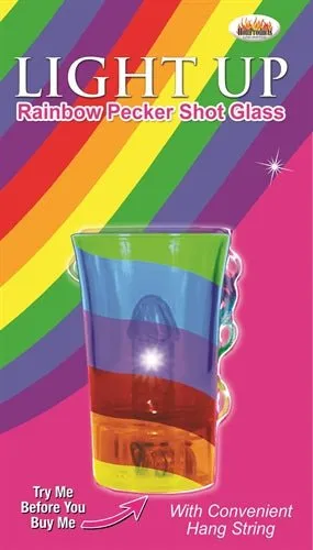 Dildos Hott Products Light Up Rainbow Pecker Shot Glass