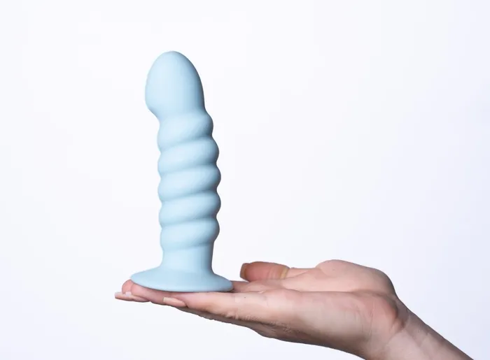 Dildos Maia Toys Paris Silicone Ribbed Dong Blue Dildos Maia Toys Paris Silicone Ribbed Dong Blue