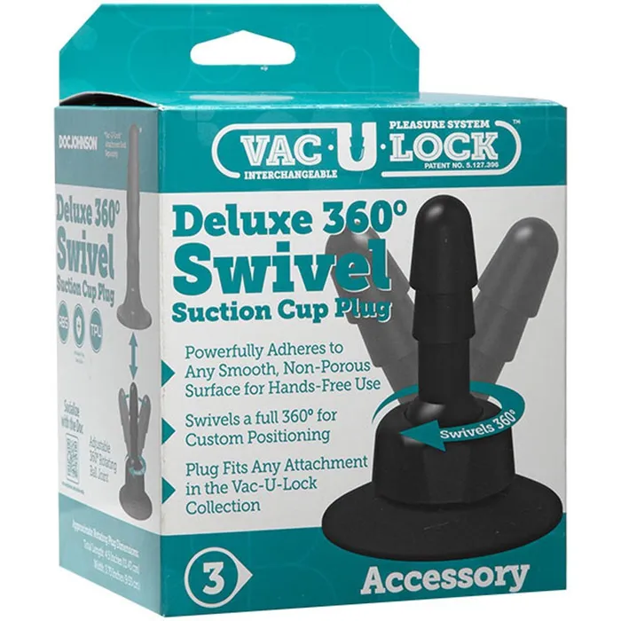Doc Johnson VacULock Deluxe 360 Swivel Suction Cup Plug Dildos