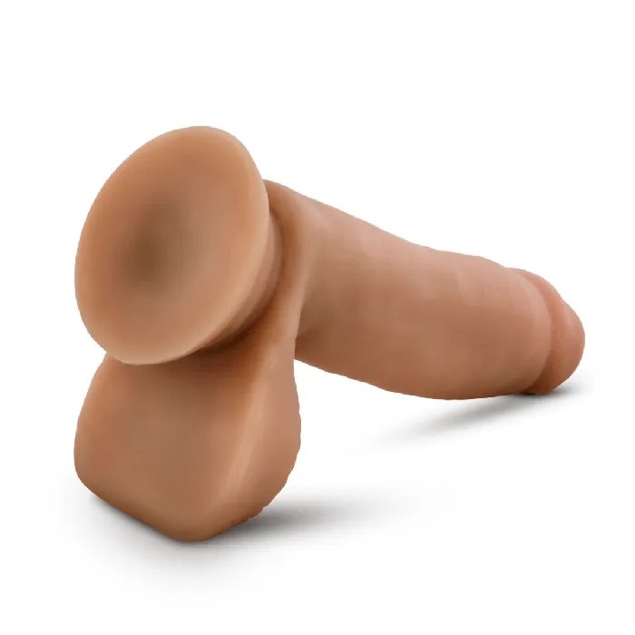 Dr Skin Glide 7 Inch Self Lubricating Dildo With Balls Mocha Blush Novelties Dildos Dr Skin Glide 7 Inch Self Lubricating Dildo With Balls Mocha Blush Novelties Dildos