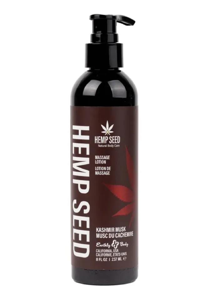 Earthly Body Couples Hemp Seed Massage Lotion Kashmir Musk 8 Oz