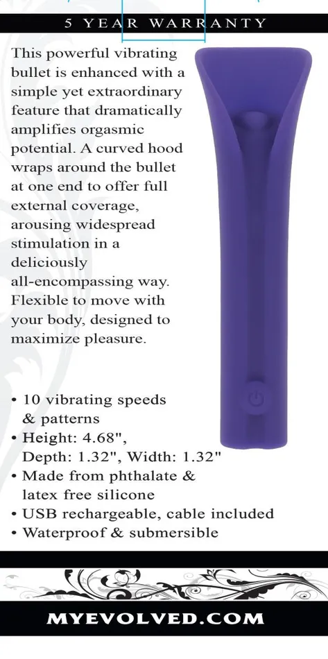 Evolved Novelties Vibrators Full Coverage Purple Evolved Novelties Vibrators Full Coverage Purple