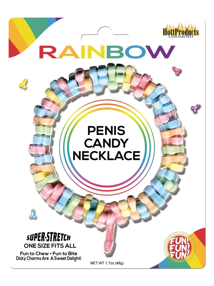 Hott Products Male Sex Toys Rainbow Penis Candy Necklace