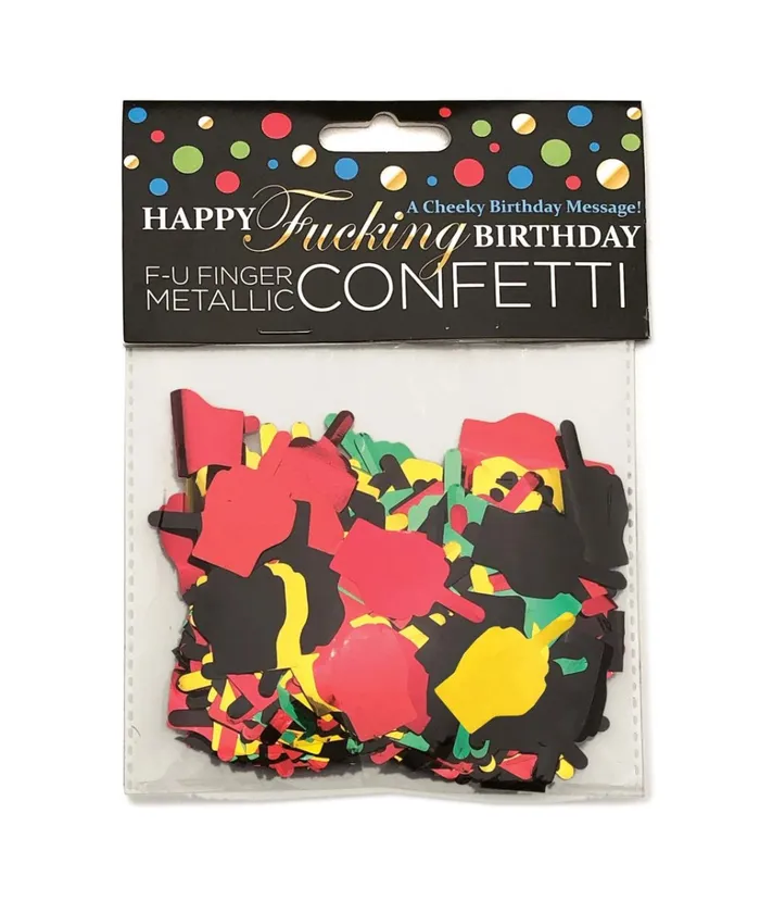 Little Genie Vibrators Happy Fucking Birthday Confetti