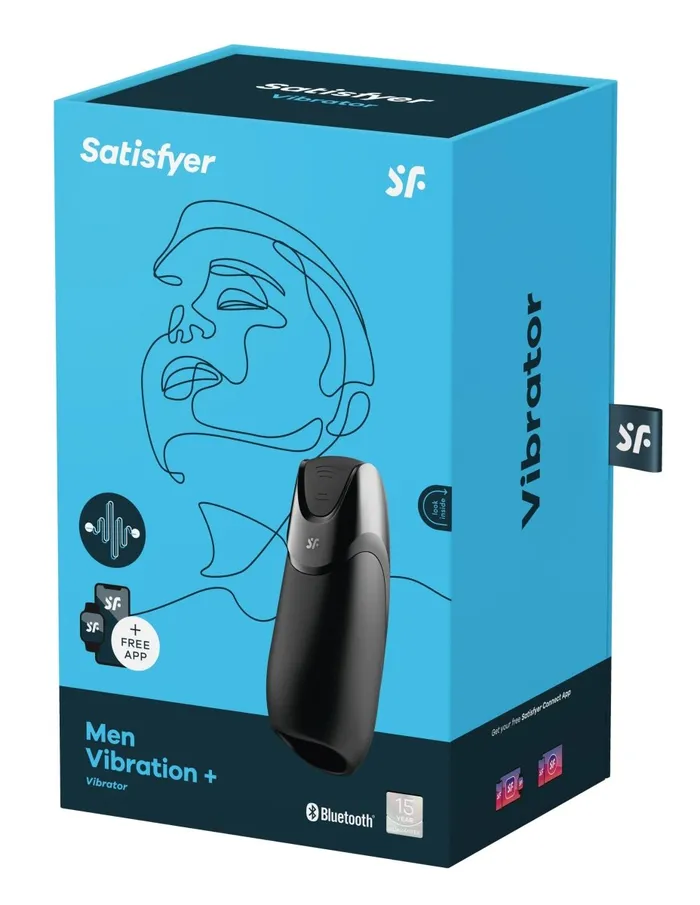 Men Vibration Plus Vibrator Black Satisfyer Vibrators