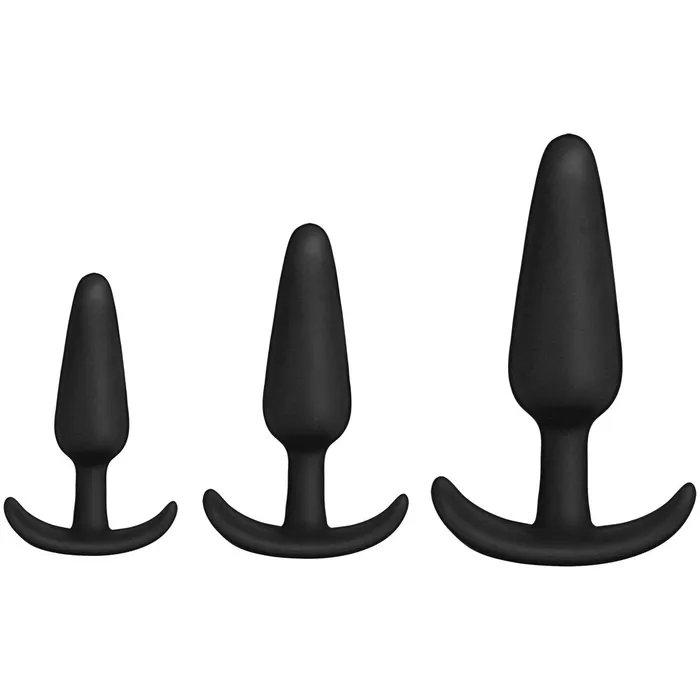 Merci Tush Trainer 3 Piece Silicone Set Black Doc Johnson Anal Merci Tush Trainer 3 Piece Silicone Set Black Doc Johnson Anal