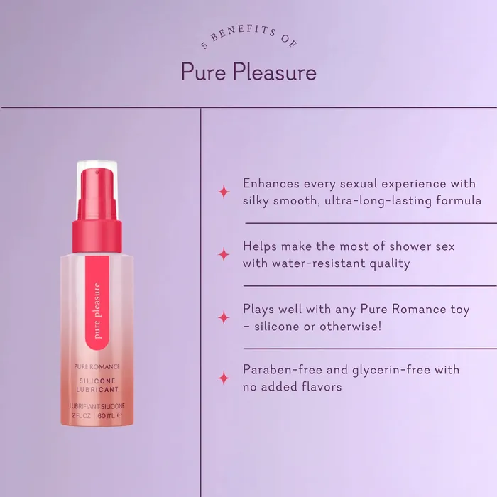 Pure Pleasure 20 LEFT Unflavored Silicone Based Lubricant Pure Romance by Valerie Female Sex Toys