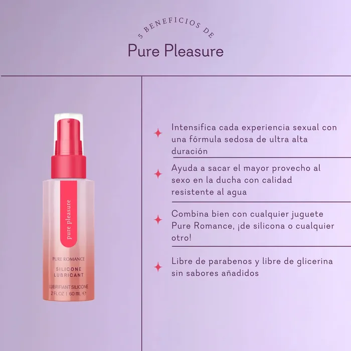Pure Pleasure 20 LEFT Unflavored Silicone Based Lubricant Pure Romance by Valerie Female Sex Toys
