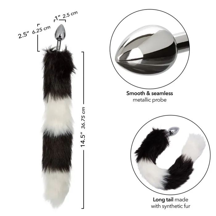 Running Wild Tail Blackwhite CalExotics Anal Running Wild Tail Blackwhite CalExotics Anal