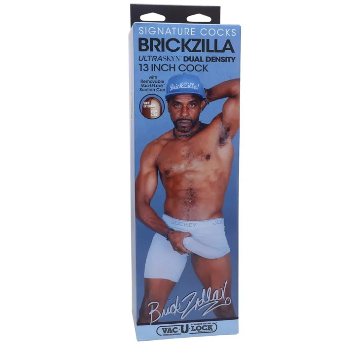 Signature Cocks Brickzilla 13 Inch Ultraskyn Cock With Removable VacULock Suction Cup Chocolate Doc Johnson Dildos Signature Cocks Brickzilla 13 Inch Ultraskyn Cock With Removable VacULock Suction Cup Chocolate Doc Johnson Dildos