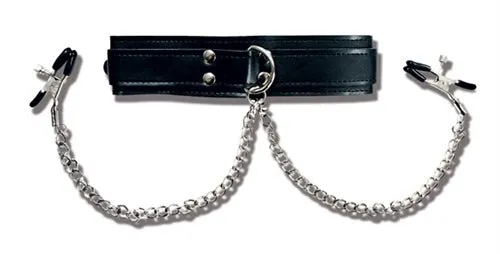 Sportsheets Female Sex Toys Collar With Nipple Clamps