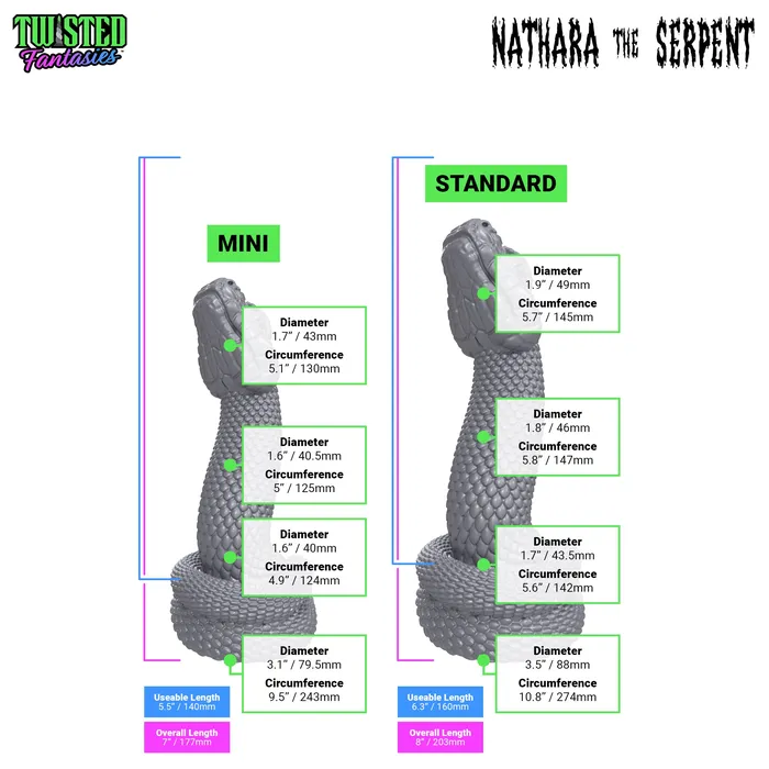 Twisted Fantasies Nathara the Serpent Dildo Dildos