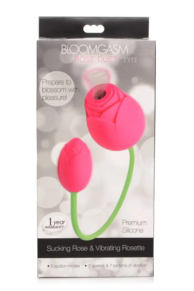 Vibrators Bloomgasm Rose Duet Sucking Rose and Vibrating Rosette XR Brands inmi Vibrators Bloomgasm Rose Duet Sucking Rose and Vibrating Rosette XR Brands inmi