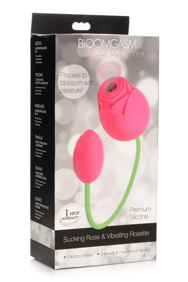 Vibrators Bloomgasm Rose Duet Sucking Rose and Vibrating Rosette XR Brands inmi Vibrators Bloomgasm Rose Duet Sucking Rose and Vibrating Rosette XR Brands inmi