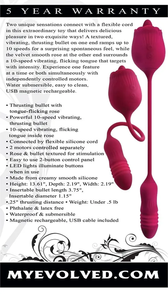 Vibrators Wild Rose Red Evolved Novelties Vibrators Wild Rose Red Evolved Novelties