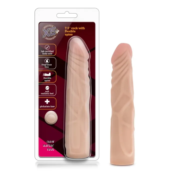 X5 75 Inch Dildo With Flexible Spine Blush Novelties Female Sex Toys